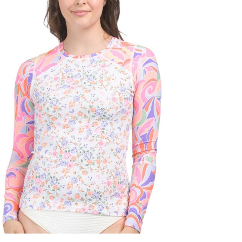 NWT Maaji Wome's Rashguard Long Sleeves Floral Size Small